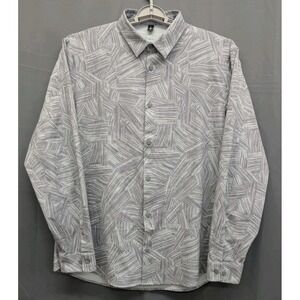Lululemon Airing‎ Easy Shirt Ventlight Mens XL Gray Geometric Print Athleisure
